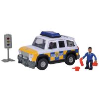 Masina de politie Simba Fireman Sam Police Car cu figurina Malcolm si accesorii