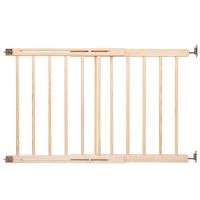 Springos  - Poarta de siguranta extensibila din lemn natur 72-122 cm Wooden 