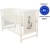 RESIGILAT Patut din lemn masiv 120x60 cm Bria alb, reglabil pe 3 nivele, certificat EN71