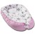 Cosulet bebelus pentru dormit Kidizi Baby Nest Cocoon XXL 110x70 cm Pink Stars