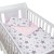 Set perna bebelus si plapumioara matlasata 100x75 cm Kidizi Pink Stars