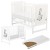 Patut din lemn masiv 120x60 cm Bria alb si saltea cocos LUX 120x60x12 cm, include bariera, reglabil pe 3 nivele, certificat EN71