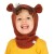 Cagula copii din lana fleece dublata cu bumbac certificat, Kidizi Teddy Terracotta 2-3 ani, model ajustabil