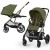 Carucior pentru nou nascut Cybex Balios S Lux Moss Green, maner rotunjit