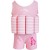 Konfidence - Costum inot copii cu sistem de flotabilitate ajustabil pink stripe 2-3 ani