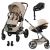 Carucior Cybex Balios S Lux 2 in 1 Almond Beige cu scoica auto Cloud G3 Plus i-Size 40-87 cm, Baza G3 ISOFIX si adaptori inclusi