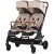 Carucior gemeni Chipolino Twinity Tiramisu, 0-4 ani, pliere automata, 22 kg/sezut, cadru aluminiu