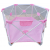 Tarc de joaca copii hexagonal pliabil Mamakids Alb/Roz, 140x78 cm