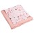 Paturica de vara din muselina dubla 110x75 cm Kidizi Pink Hearts, bumbac 100%