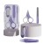 Set 4 piese ingrijire unghi bebelus Kidizi violet, include forfecuta copii, unghiera, pila, penseta