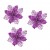 Set 3 ornamente brad Craciunita violet, 14x16 cm