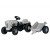 Rolly Toys - Tractor copii cu remorca Little Grey Fergie
