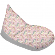 Fotoliu copii Bean Bag Lounger Unicorn, husa bumbac detasabila