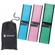 Benzi elastice Hip Band Springos, set 3 bucati rezistenta diferita