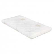 Saltea ortopedica pentru patut YappyMemory II din sisal, cocos si spuma de memorie, Cu husa cu Aloe vera, YappyKids, 160x80x9 cm, Alb