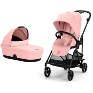 Carucior reversibil 2 in 1 Cybex Melio B Carbon Candy Pink, landou inclus
