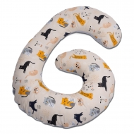 Perna gravide cu husa detasabila din bumbac, Kidizi Elisa Kitten Love, ofera suport spate, genunchi, burta