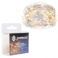 Instalatie cu 20 leduri cu baterii Springos pentru decoratiuni luminoase