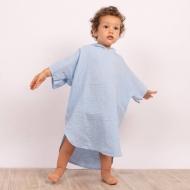Prosop plaja - Poncho copii din muselina absorbanta Kidizi Sky Blue