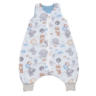 Sac de dormit de vara cu picioare 6-18 luni Kidizi Tiny Adventures 0.5 tog, mansete transformabile in soseta