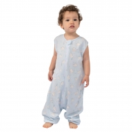 Sac dormit copii de vara din bumbac cu picioare 18-36 luni Kidizi Elefun Blue, 0.5 tog