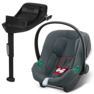 Scoica auto Cybex Aton B2 I-Size Steel grey, include Baza isofix One, ADAC Test Good 1,7 