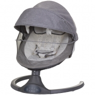 Leagan electric Chipolino Brida granite, potrivit pentru nou-nascuti, cu plasa anti-insecte si telecomanda