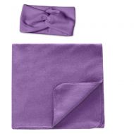Set paturica si bentita din bumbac pentru nou-nascut Kidizi, Purple