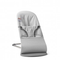Balansoar Bliss Light Gray BabyBjorn din tesatura melange cu aspect Clasic