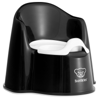 Olita cu protectie spate BabyBjorn Potty Chair Black/White