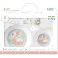 Set alimentatie Flamingo Party 6 piese Saro baby