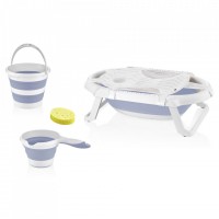Set cadita pliabila de baie Babyjem 5 piese Bleu