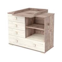 Comoda de infasat 107 cm crem nisip Hubners Sofia