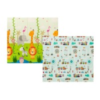 Covoras de joaca educativ Lionelo Robb cu doua fete 200 x 180 cm Multicolor