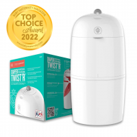 Cos ermetic pentru scutece murdare Alb Nappy Twist'R Prince Lionheart 