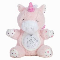 Jucarie de plus multifunctionala cu proiector muzical Free2Play Unicorn, 7 modele de proiectie, sunete si melodii