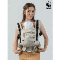 Marsupiu ergonomic bumbac organic si In Isara The One Majestic Ivory Forest