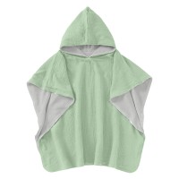 Prosop plaja - Poncho copii din muselina dubla si frotir Kidizi 6-24 luni Mint