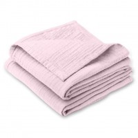 Paturica bebe de vara din muselina dubla 100x70 cm Kidizi Pink