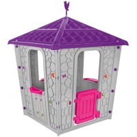 Casuta fetite Pilsan Stone House – casuta gradina 3 ani+, design imitatie piatra, usa functionala, ferestre largi, montaj usor