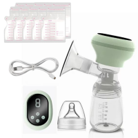 Pompa de san electrica Kidizi 288, cu mod de stimulare, pompare si masaj, 9 niveluri de intensitate, biberon 180 ml, include 10 pungi pentru stocarea laptelui