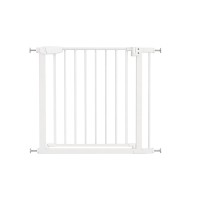 Poarta de siguranta copii Kidizi Rexa alb, reglabila 83–89 cm, montaj prin presiune, inchidere automata, certificata EN 1930