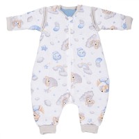 Sac de dormit copii din bumbac cu picioare si maneci detasabile 6-18 luni Kidizi Koala Dreams Blue, 1 tog