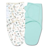 Set 2 sisteme de infasat reglabil din bumbac 3-6 luni Kidizi Safari