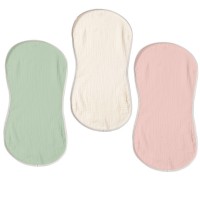 Set 3 protectii antiregurgitare din muselina Kidizi Mint Pink Ivory