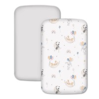 Set 2 cearceafuri din bumbac cu elastic roata pentru patut cosleeper 90x50 cm Kidizi, Sweet Dreams