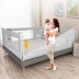 Bariera protectie pat culisanta  XXL 200 cm Bears Grey, inaltime reglabila 68-98 cm, model interconectabil