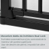 RESIGILAT Poarta de siguranta copii Kidizi Rexa negru, reglabila 90-96 cm, montaj prin presiune, inchidere automata, certificata EN1930