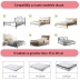 RESIGILAT Set 3 bariere protectie pat culisante XXL + STABILIZATOR pentru pat 180x200 cm Kidizi Funny Bear Beige, certificare EN71, inaltime ajustabila 72-100 cm