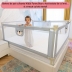 RESIGILAT Set 3 bariere protectie pat culisante XXL + STABILIZATOR pentru pat 180x200 cm Kidizi Funny Bear Beige, certificare EN71, inaltime ajustabila 72-100 cm